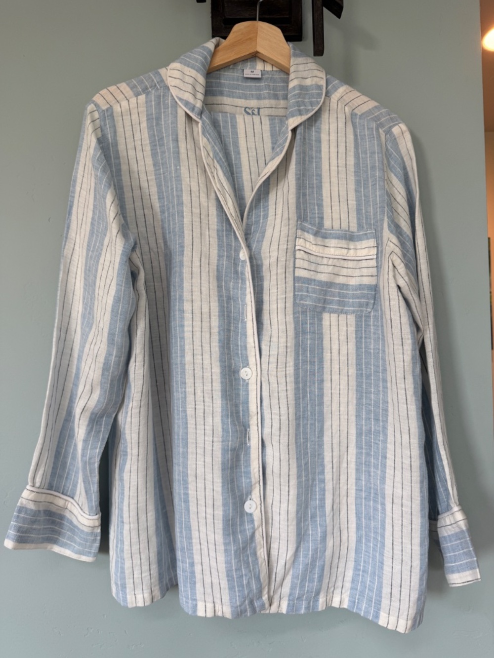 Serena & Lily Positano Linen Pajama Set | size M - Picture 6 of 8